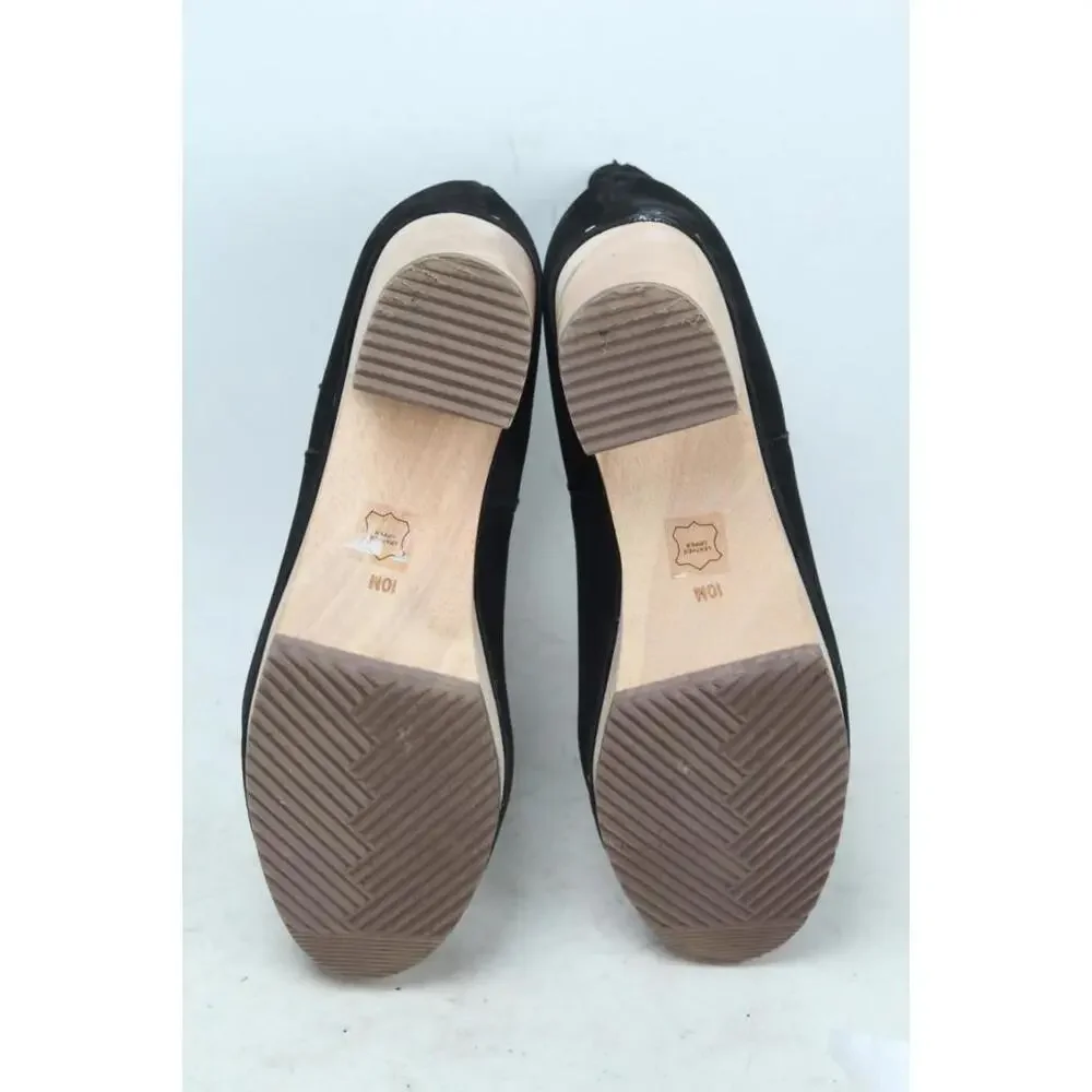 Ann Taylor Loft Pull On wooden Clog Boots Women's Sz 10M Shoes